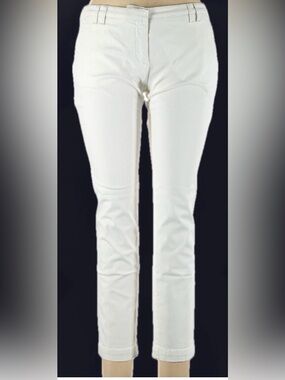 Eleventy Milano White Cotton Skinny Leg Pants Size 31 NWOT Made in Italy